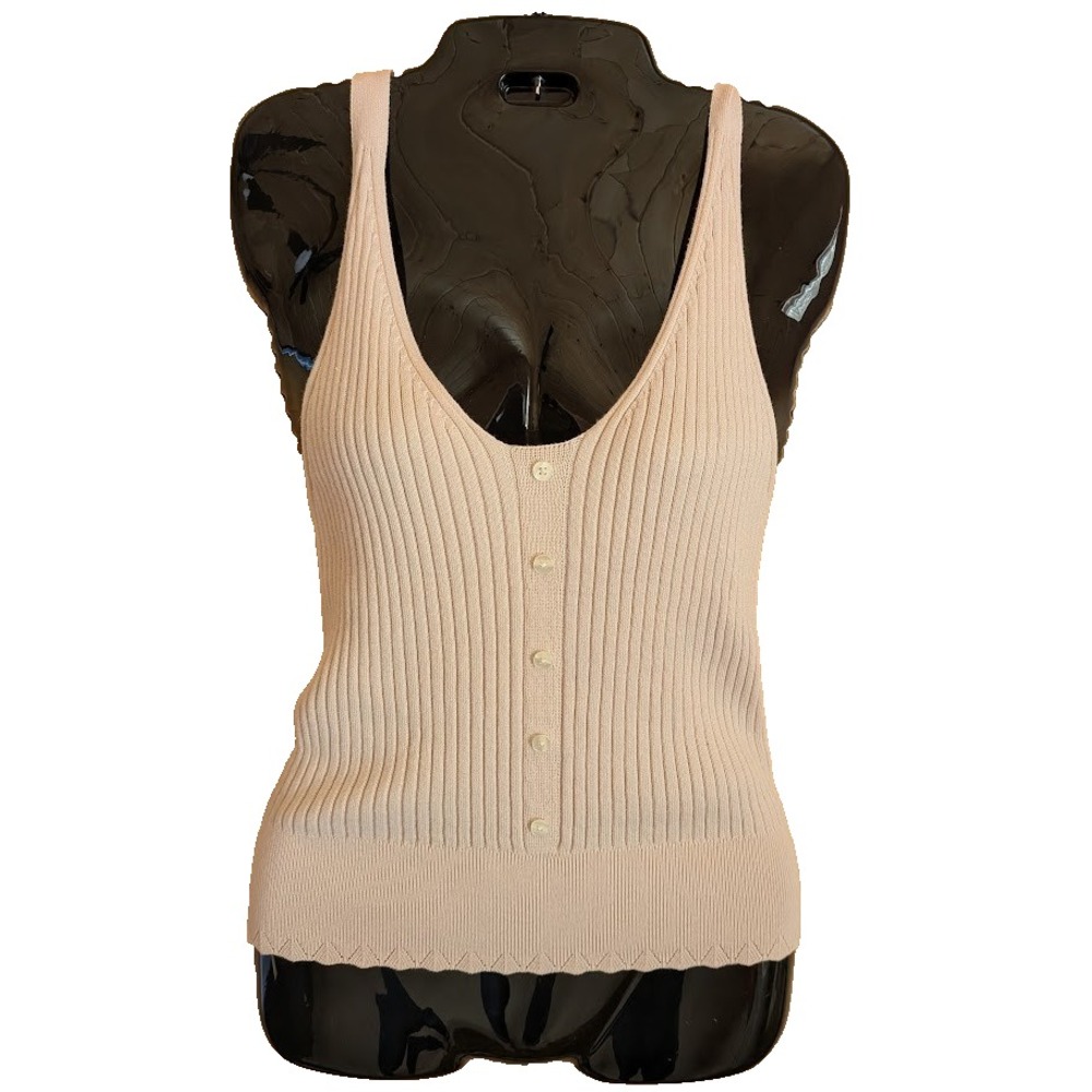 Express Women Top S Sleeveless Knit Sweater Tank Top Dainty Vacation Resort Cute